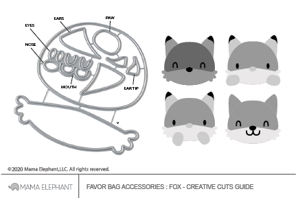 Favor Bag Accessory - Fox - Creative Cuts