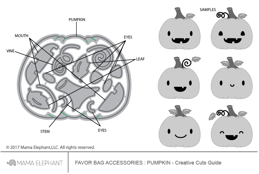 Favor Bag Accessory - Pumpkin - Creative Cuts