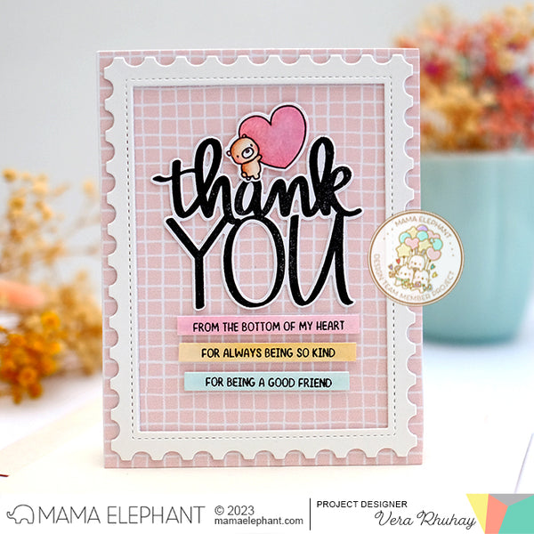 STAMP HIGHLIGHT: Thank You (Love You) - Mama Elephant