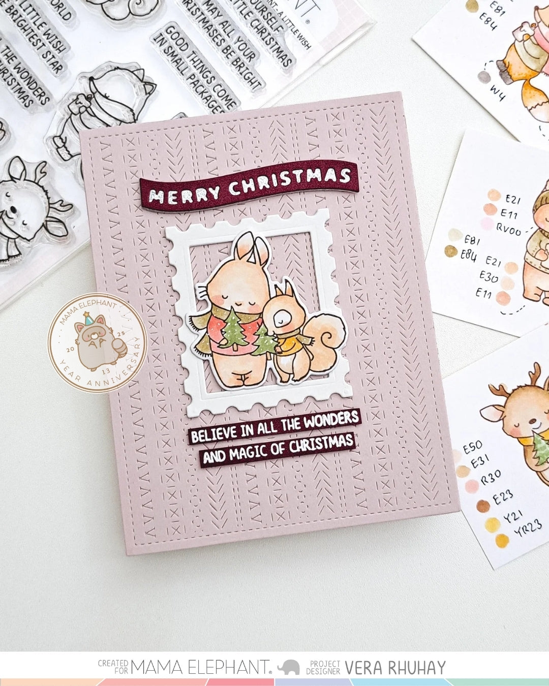 Merry Christmas Bunny Card