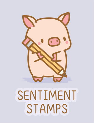 Piggie writing sentiments