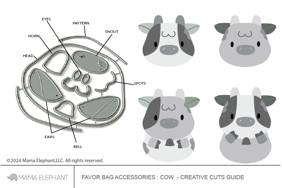 Favor Bag Accessory - Cow - Creative Cuts