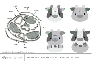 Favor Bag Accessory - Cow - Creative Cuts