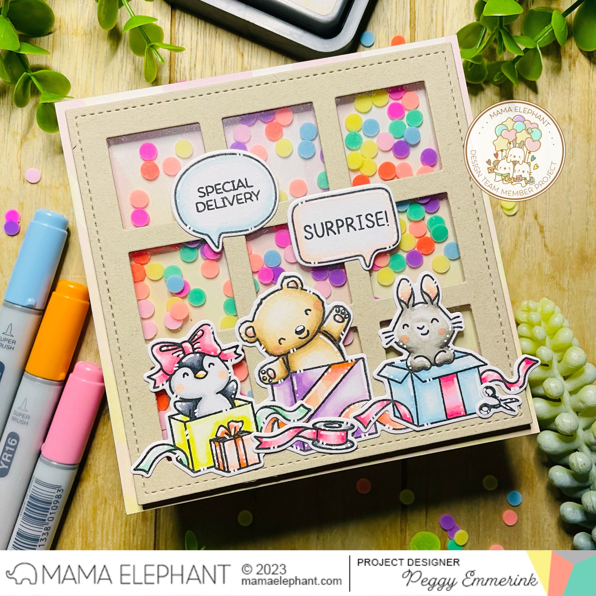 1.5 x 4 Clear Stamp Block - Mama Elephant