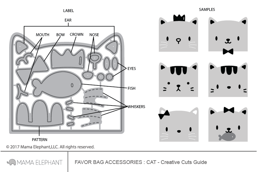 Favor Bag Accessory - Cat - Creative Cuts