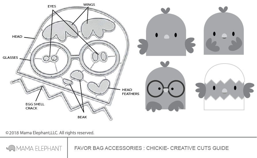 Favor Bag Accessory - Chickie - Creative Cuts