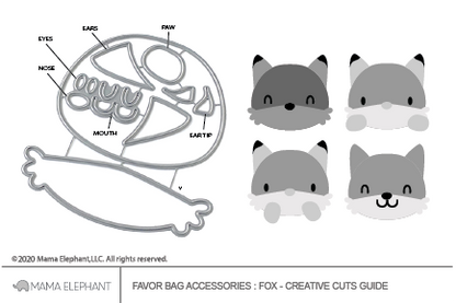 Favor Bag Accessory - Fox - Creative Cuts