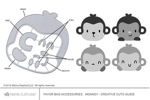 Favor Bag Accessory - Monkey - Creative Cuts