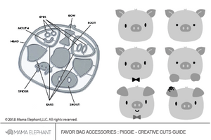 Favor Bag Accessory - Piggie - Creative Cuts