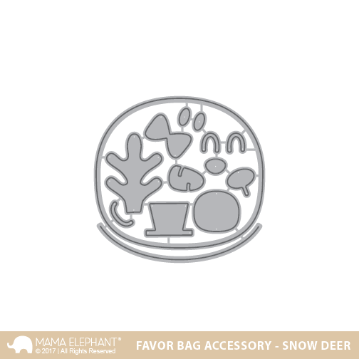 Favor Bag Accessory - Snow Deer - Creative Cuts