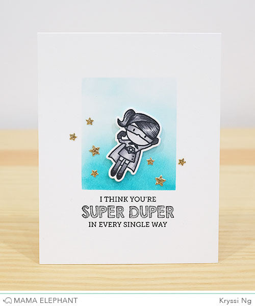 Mama Elephant Stamp Highlight  Tiny Ninjas Encouragement Card +