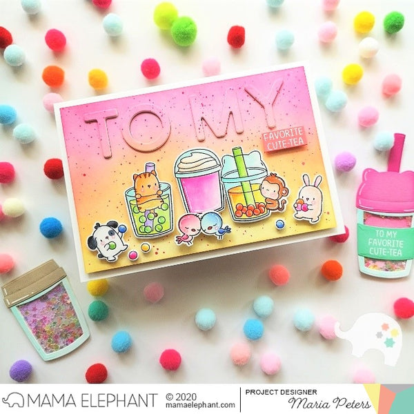 Mama Elephant BOBA SHAKER COMBO Creative Cuts Steel Dies